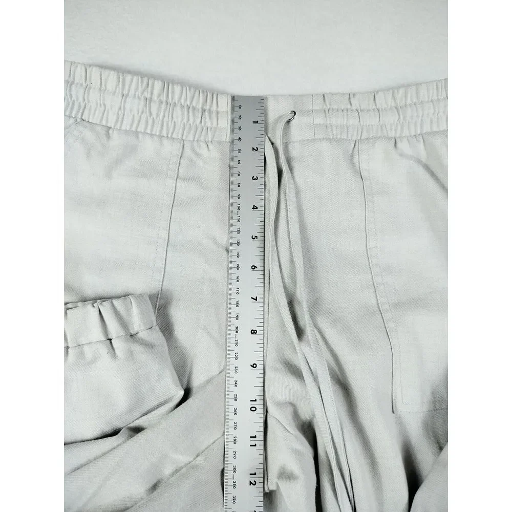 Nine West Sweatpants Womens Medium Light Grey Ankle Classiccore Minimalist Basic